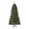 7.5FT/7FT/6FT Pre-Lit Green Fir Slim Artificial Christmas Tree, 9 Functional Warm White/Multi-color, remote controller